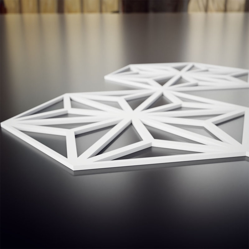 Large Gray PVC Decorative Fretwork Wall Panels
