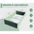 6X3x1.5Ft Galvanized Raised Garden Bed, Outdoor Planter Garden Boxes Large Metal Planter Box For Gardening Vegetables Fruits Flowers, Green-1698953466-1698953469