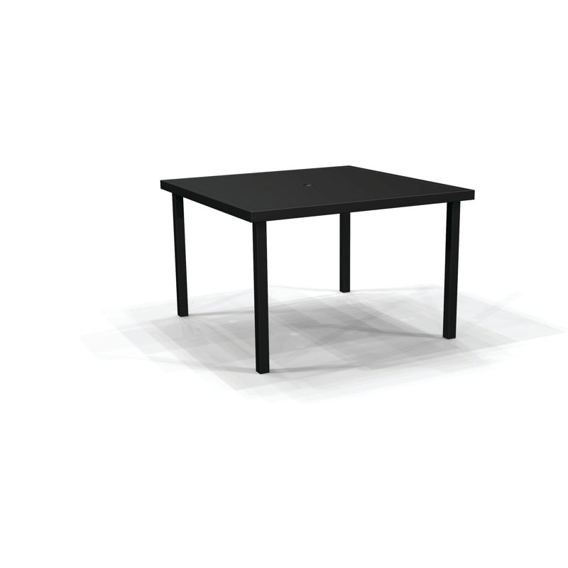 Solid Top Tables Outdoor Dining Table, Antique Bisque/Beige