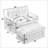 Leisure Double Sofa Recliner with Adjustable Backrest, Soft Padded Armrests, USB Charging, and Storage Ottoman-712127992