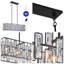 Luminaire suspendu pour îlot de cuisine à 5 lumières en cristal à intensité réglable de 35,5 po Noir
