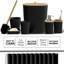 Complete 22 Piece Bathroom Accessory Set with Bath Rugs, Shower Curtain Set, Liner, and Hooks-95756588