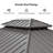 Purple Leaf 10' X 14' Hardtop Gazebo With String Lights Galvanized Steel Double Roof Gazebo With Aluminum Frames Outdoor Large Pavilion Gazebo For Patio Deck Garden, Light Grey