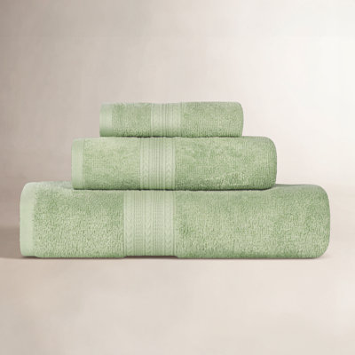 Asleigh 3-Piece Chevron Cotton Towel Set
