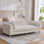 Upholstered Bench with Armrests and 2 Bolster Pillows-2141298448