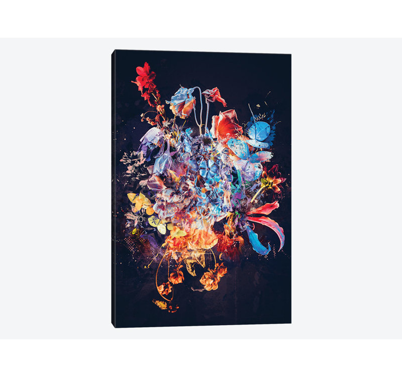 « bouquet xvii », impression sur toile, H 40 po x l 26 po x P 1,5 po, Toile tendue, Pas de tapis
