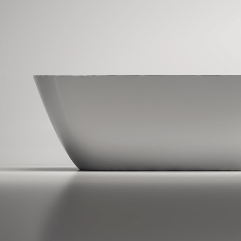 Lussari 60" x 28" Freestanding Soaking Bathtub, Matte White