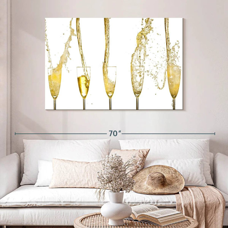 Yarlin Champagne Streams, 32" H x 48" W