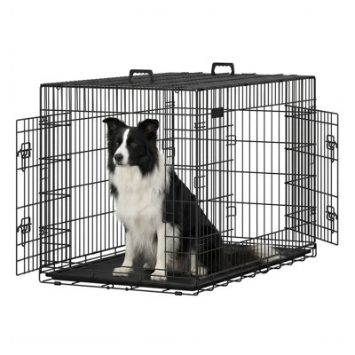 Heavy-Duty Dog Crate with Removable Tray