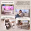 3ft Single Bed Frame with 2 Storage Drawers, Upholstered Platform Bed with Headboard & LED Light, Velvet Fabric Single Bed with Charging Station, Beige(90x190cm, UK Plug)-135723778