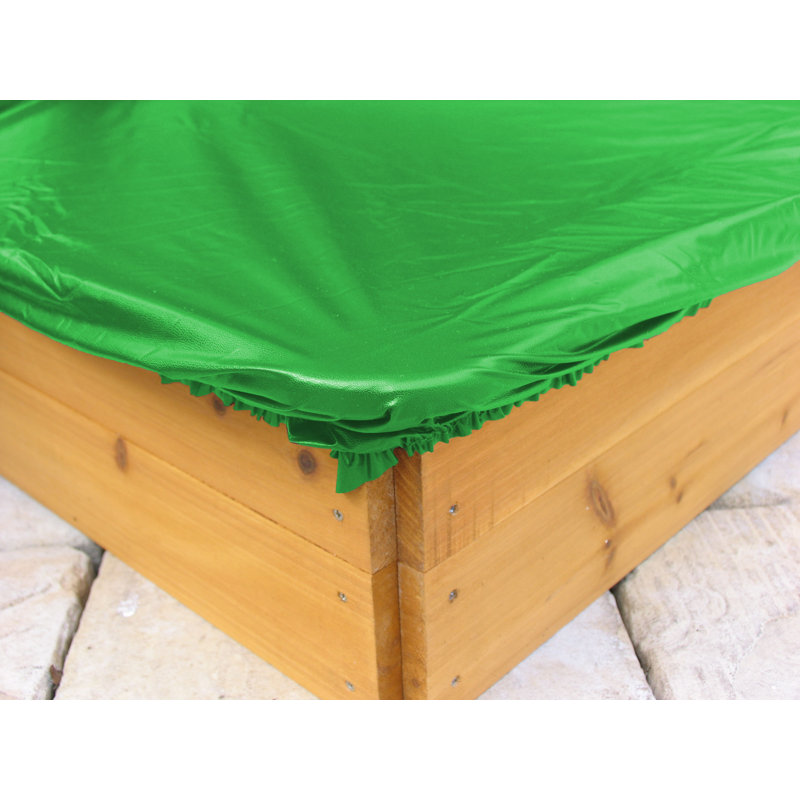 Plastic Square Cover, Green, 4cm H x 130cm W x 130cm D
