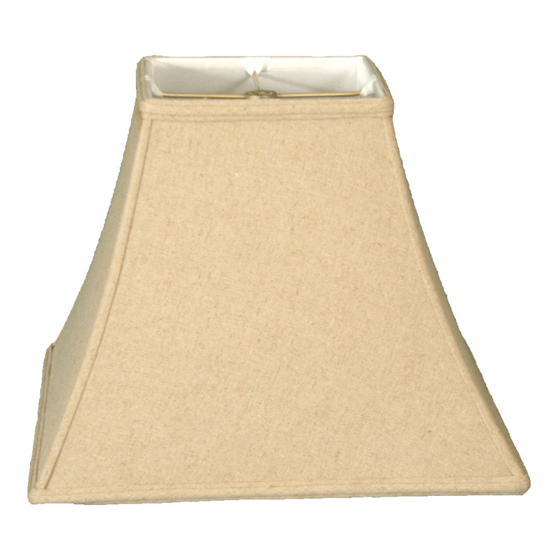 Linen Bell Lamp Shade, 12.5" H x 16" W x 16" D, Beige