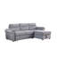 96.5" Fabric Reversible Sleeper Sectional Sofa Chaise-350162065-350162064