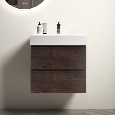 Meuble-lavabo flottant mural 24 po avec lavabo