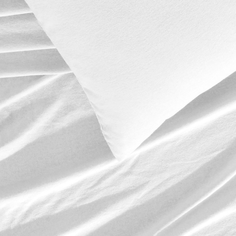 Feathery Flannel Sheet Set, King Sheet Set + Fitted Sheet + Pillowcase, White