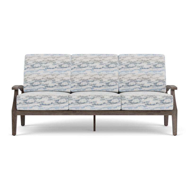 Frontier Outdoor 3 - Seat Patio Sofa, Hickory, Wayfarer Dune