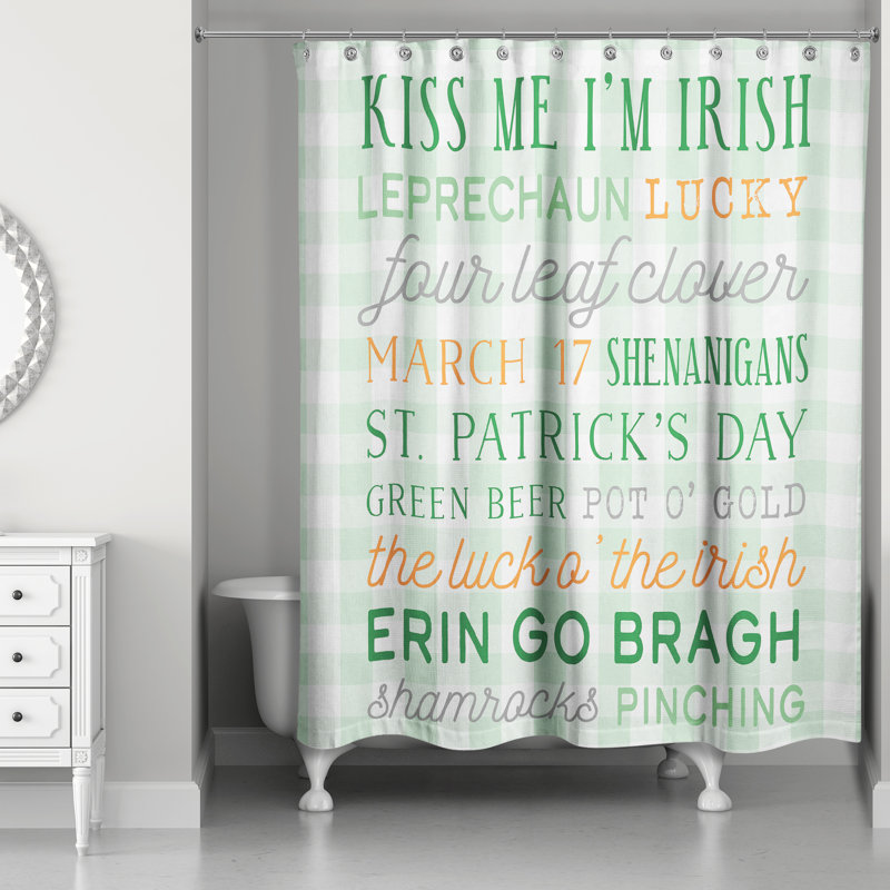 Rideau de douche St Pat Words
