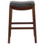 Tabouret de comptoir en bois sans dossier de 26 po de hauteur avec siège selle LeatherSoft Alice-24678988-45047127