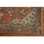 Tapis orange en laine noué à la main de conception unique de style années 1960 de 3 pi 11 po x 5 pi 10 po Itzany