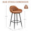 Tabouret de bar en similicuir avec repose-pieds (ensemble de 2)-1900270394