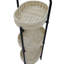 Table d'appoint tissée en corde de papier 3 tablettes à 3 niveaux, panier de rangement ovale (naturel)-1182804325