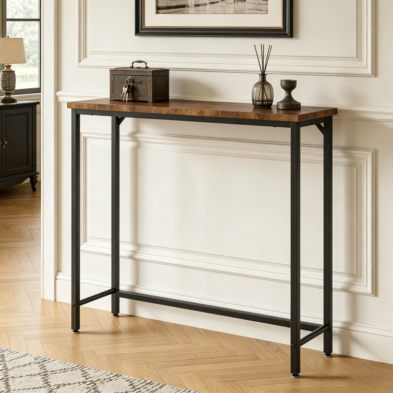 Console mince pour le hall d'entrée et le salon, table de bureau une pièce sans épissure, table de canapé étroite derrière le canapé, table de couloir peu encombrante pour les petits espaces