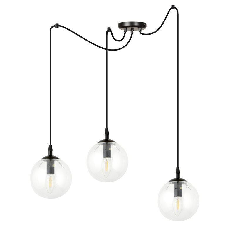 Garnes 3 - Light Sphere Pendant, Clear