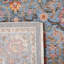 Tapis oriental en polyester tissé à la machine en bleu / noir-70813063