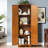 Oak 72.4" Tall Cabinet With 8 Doors And 4 Shelves. For Diverse Locations. Smooth Finish, Structure Different Spaces. Surface, Strong Foundation