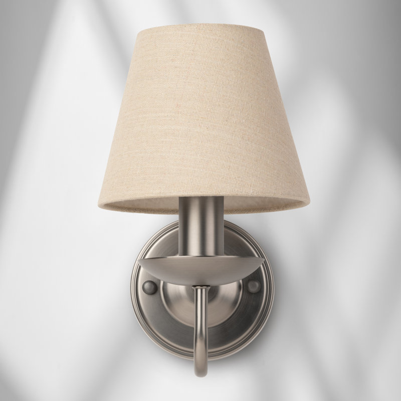 Belliveau Shaded Wall Sconce, Light Pewter