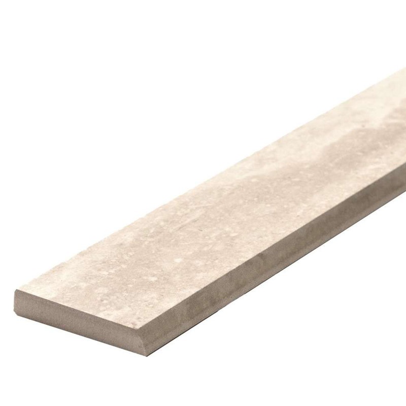 Carreau bullnose en porcelaine travertin 2 po x 24 po Porto, Mat