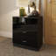 Brendle 3 Drawer Chest Of Drawers: 60cm Wide - High Gloss Front with Chrome Handles, Scratch Resistant.-39703011