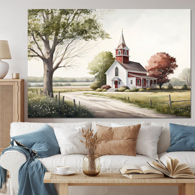 Monochome Yellow And Grey Farm VI - Barn Farm Ranch Framed Canvas Print Wall Art