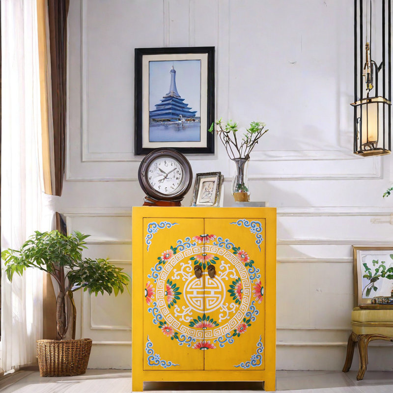 Armoire décorative moderne en bois massif