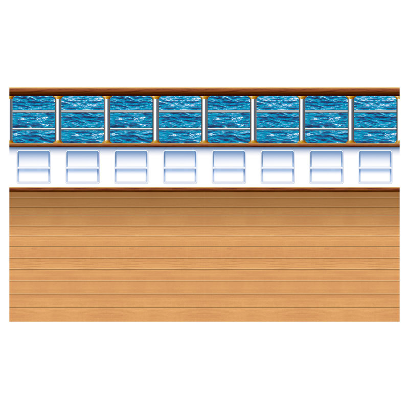Cruise Ship Deck Backdrop - 4' x 30' - Pack of 6