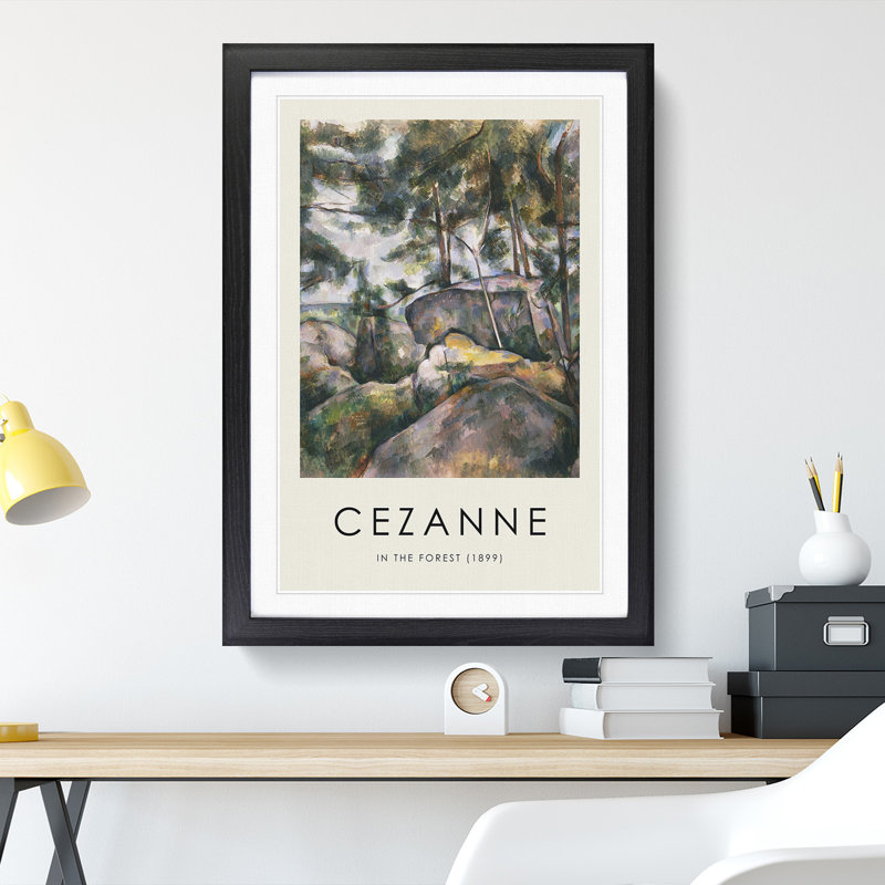 Rocks in the Forest by Paul Cezanne - Picture Frame Graphic Art, 65cm H x 48cm W x 2cm D