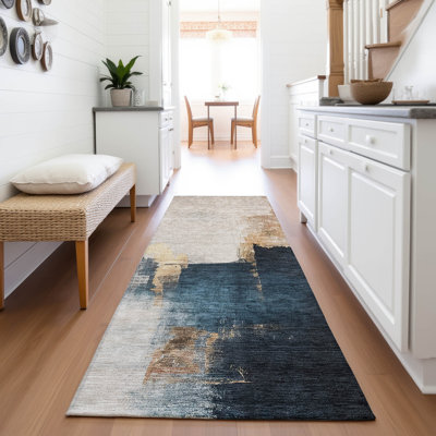 Premium Machine Washable Dahl AMF1071 Abstract Rug