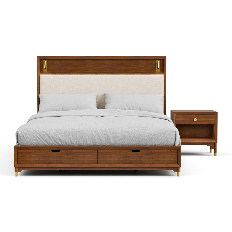 Ensemble de chambre à coucher 2 pièces avec tiroir de pied de lit Oberlander, Grand