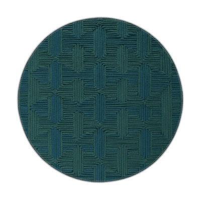 Tapis bleu intérieur et extérieur Trellis