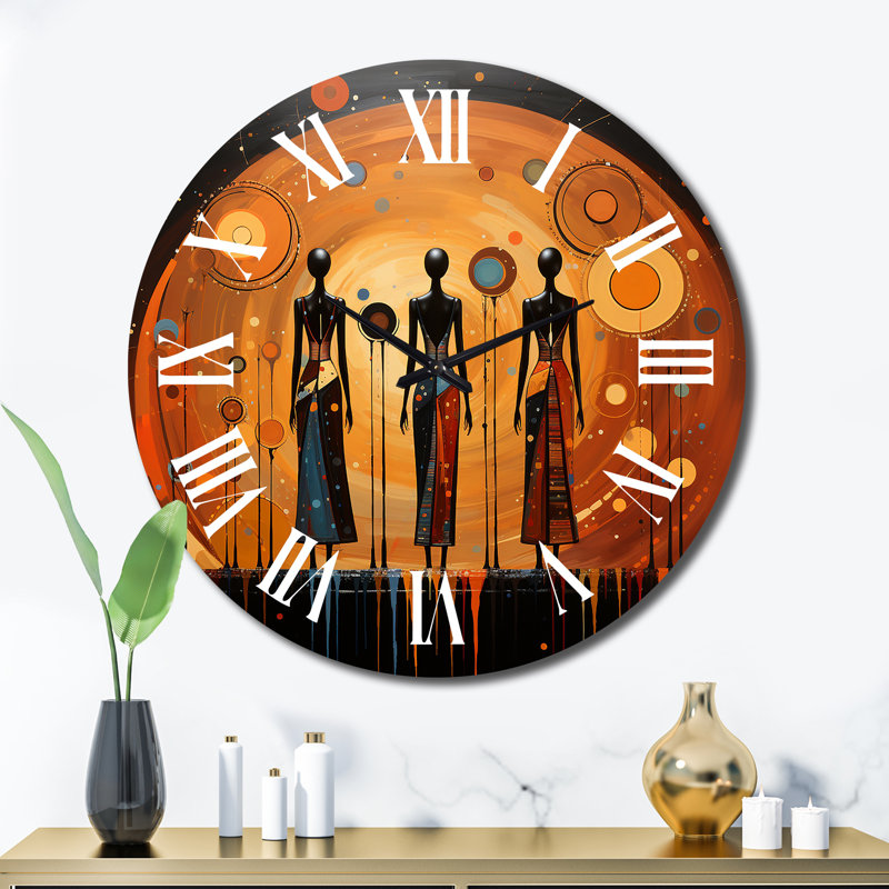 Horloge murale - Afro-américain Cresida, Très grand