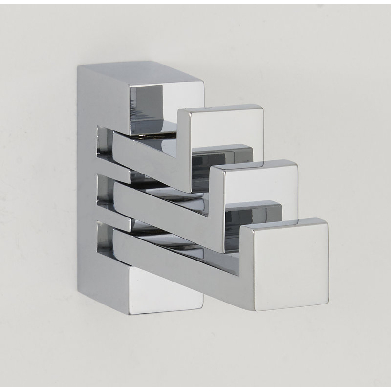 Linear Triple Swivel Hook, Polished Chrome