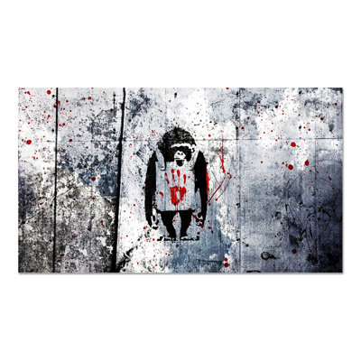 Scimmia by Banksy - Rectangle Print