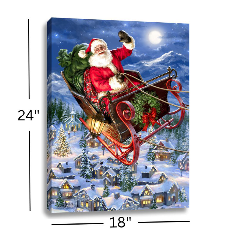 «Delivering Christmas» 18 x 24 entièrement imprimée à DEL ColorChange