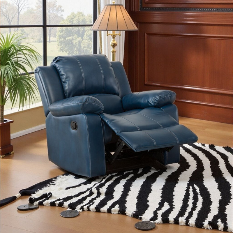 Fauteuil inclinable oscillant Classic Charlotte, Polyuréthane bleu