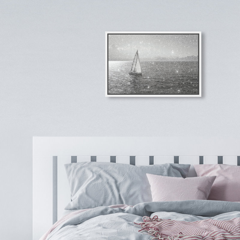 Edge Of Silence Print by Oliver Gal, 11"H x 16"W, White Floater Frame