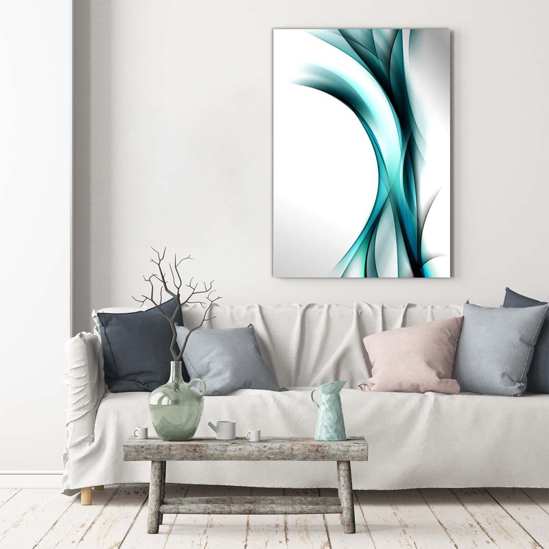 Waves Abstraction - Wrapped Canvas Print