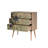 Modern Dresser with 3 Spacious Drawers, Sonoma Oak, 31.5 x 35.4 x 15.7 inches | 100% Melamine Coated Particle Board, Hornbeam Legs, Metal & Rope Handles, UV Coating | Wall-Mountable, Elegant Storage Solution for Any Room