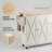 White Kitchen Island Cart with Solid Wood Top, Storage Cabinet, Wheels & Drop Leaf-1298293947-1298293946
