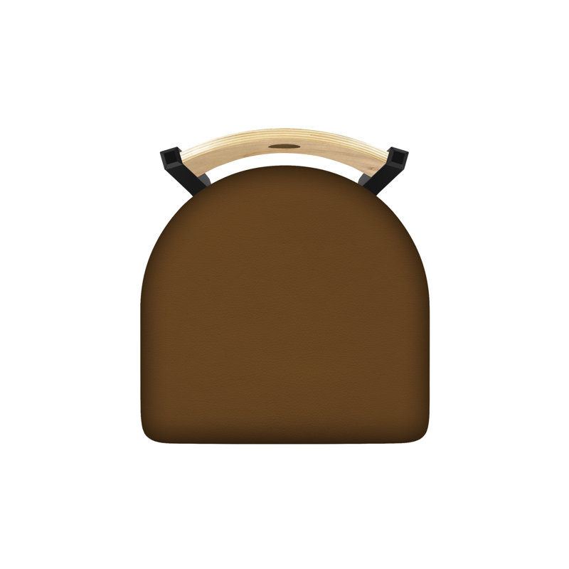 Tabouret pivotant Voltaire, Chêne naturel, Noir froissé, Siège Canter Thatch / finition érable naturel