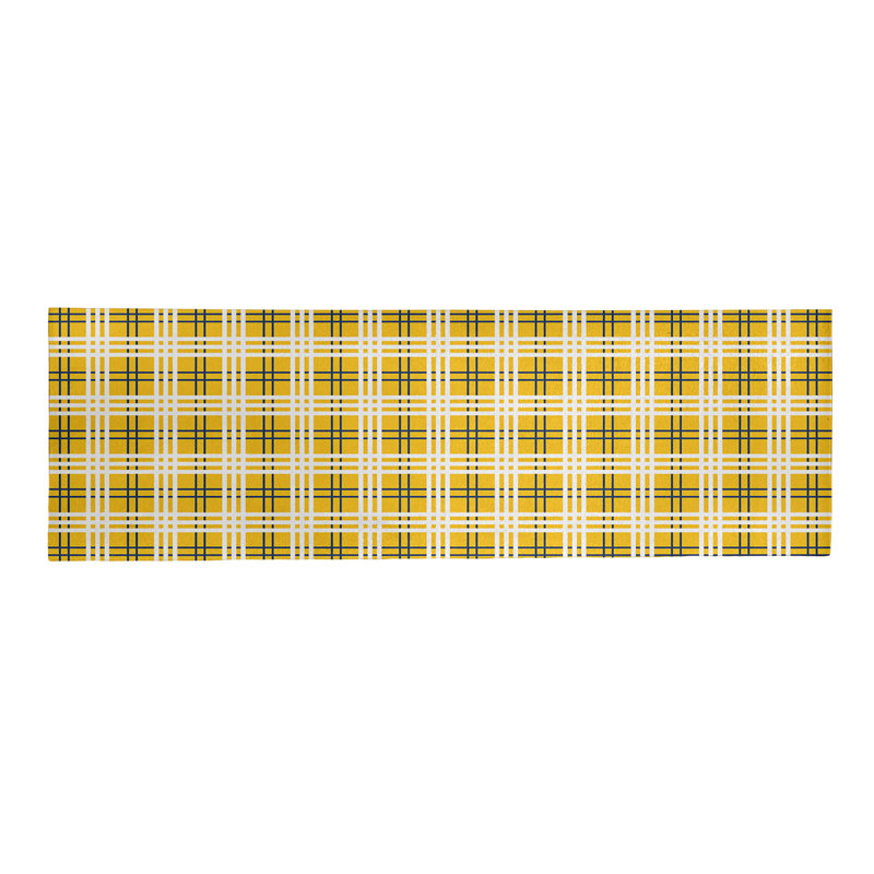 Tapis jaune à carreaux, Tapis de couloir 2 pi 6 po x 8 pi